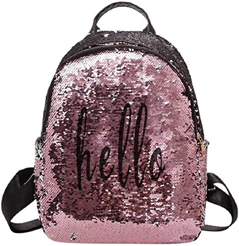 Diving Deep Womens Girls Sequins Small Backpack for Picnic