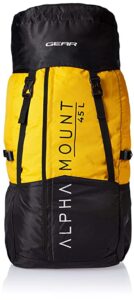 Yellow Black hiking bagpack 