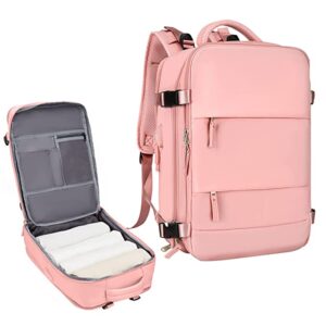 Pink travelling backpak for women